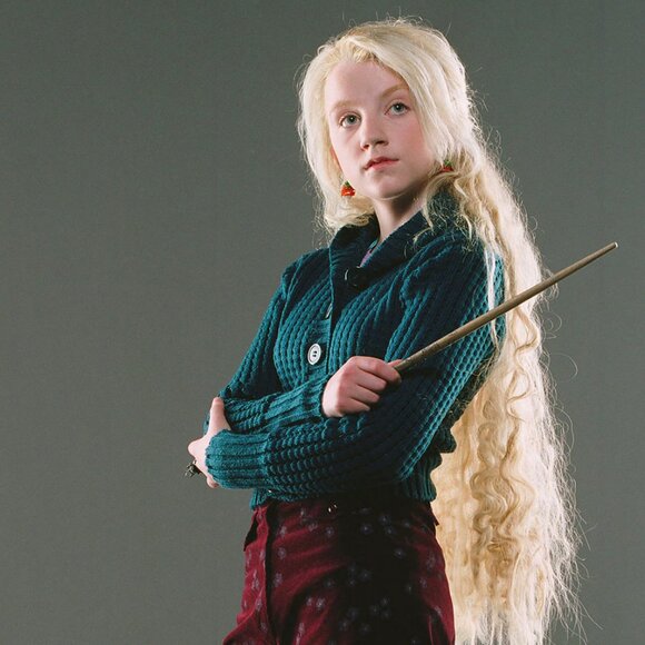 H&M Blue Wool Blend Hooded Cardigan ALT Luna Lovegood - Picture 8 of 8